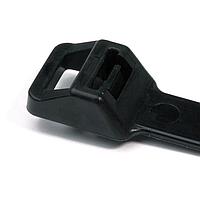 HellermannTyton RT250XL0X2 Releasable Releasable Cable Tie, Release Tab, 40.6" Long, 250lb Tensile Strength, PA66, Black, 25/pkg
