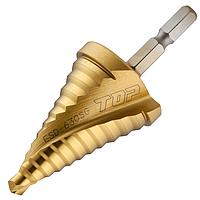 TOP Kogyo ESD-630SG Hexagonal shank spiral step drill (titanium coated) (83mm)