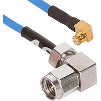 Amphenol SV Microwave 7015-0995 RF Cable Assemblies 2.92 M RA-SMP F RA 12in CA for .085 Cbl