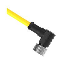 Banner Engineering MQEAC-406RA Sensor Cables / Actuator Cables Cordset: Single Ended M12; 4-pin Right-Angle Female C Code; 1.83 m 6x22 Yellow PVC Jacket; Nickel-Plated Brass Coupling Nut