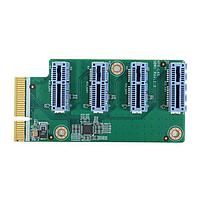 Phụ kiện mô-đun PCIe x4 sang bốn PCIe x1 thẻ nâng bên trái cho HYPER ở phía bên trái IEI Technology HPR-L4S-R10