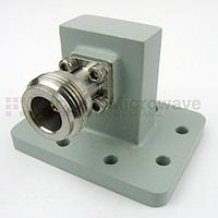 Fairview 90AC206NG WR-90 to N Female Waveguide to Coax Adapter PDR100 Flange With 8.2 GHz to 12.4 GHz Frequency Range