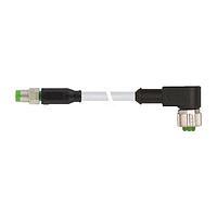 Murrelektronik 7000-88261-2300200 Sensor Cables / Actuator Cables M8 male 0 / M12 female 90, PUR 3x0.25 gy UL/CSA+drag chain 2m