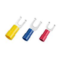 Đầu cốt Spade có mặt bích bằng Vinyl, Đầu cốt Spade mặt bích dễ lắp, 22-16 AWG, #6 KS Terminals FSVY1-3.7