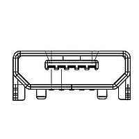 Adam Tech MCR-B-S-RA-SMT-CS14-T/R マイクロUSBタイプBコネクタ MICRO USB、直角、表面実装
