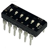 CTS Electronic Components 209-6LPS DIPスイッチ 6セクション SPST