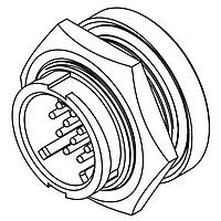 Đầu nối MU WR PNL 10#20 chân PCT ngắn CONXALL W4281-10PG-3ES