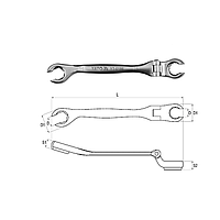 Yato YT-0188 Flexible flare nut wrench 17mm