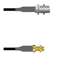 Amphenol Custom Cable Q-1X02Y0008011i RF Cable Assemblies N-SJB/SMA-SJB RG58 11I