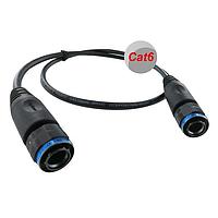 Dây Cáp TV Cat 6 Chuẩn Góc Vuông Có Lớp Bọc Đúc TV06ZN11-35P F472 ở cả hai đầu - Một đầu Thẳng & Đầu còn lại Góc Vuông - 4M Amphenol Socapex ETHTV168ZNP40