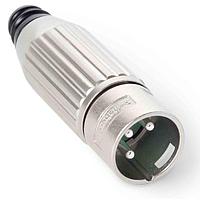 Đầu nối cáp 5 chân đực SLD XLR MTL HND mạ niken hoàn thiện, mạ bạc Switchcraft AAA5MZH