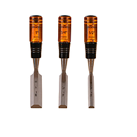 SK tools 70510 3-Piece Wood Chisel Set (1/2", 3/4", 1")