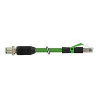 Murrelektronik 7000-44711-7961000 Ethernet Cables / Networking Cables M12 male 0 / RJ45 male 0 shielded Ethernet, PUR 2x2xAWG22 shielded gn UL,CSA+dragch. 10m