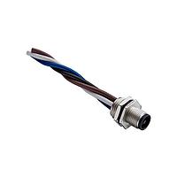 Amphenol LTW M12T-04PFFS-SH8C30 Sensor Cables / Actuator Cables M12 Circular Metric Connector, T Code, Metal, 12A, 04 pins, Female Connector, Female Contact, Hexagonal, Screw Thread, Solder, Receptacle With Cable/Wire, Length 300mm, IP68 / IP69K