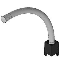 BIVAR UHF3-1.750-Y-67 フレキシブルライトパイプ ユニボディ ハイフレックス、IP67、直径3mmライトパイプ、長さ1.750インチライトパイプ、アダプター付き