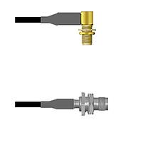 Amphenol Custom Cable Q-2R04I0008009i RF Cable Assemblies SMA-RJB/TNC-SJB RG58 9I