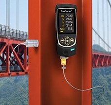 Environmental conditions monitored during polyurea coating application