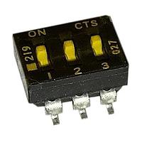 CTS Electronic Components 219-3MST DIPスイッチ SPST 3スイッチセクション