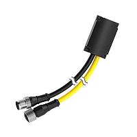 Banner Engineering DES4-M51-F51-D Sensor Cables / Actuator Cables S4B CASCADE Custom to M12 Double-Ended; 5-pin M12 Male Branch 400 mm, Black PVC Jacket (1); 5-pin M12 Female Branch 350 mm, Yellow PVC Jacket(1); Nickel-Plated Brass Coupling Nut