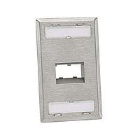 Panduit CFPSL2S Electrical Enclosures Faceplate, 2 Port, Single Gang Sloped Re