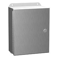 Tủ cửa bản lề N4X Eclipse Junior có bảng điều khiển - 12 x 6 x 4 - 316 SS Hammond Manufacturing EJ1264S16