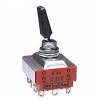 NKK Switches S48R 中容量標準サイズトグルスイッチ 4PDT (ON)-OFF-(ON)