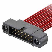 Harwin M80-5C10605MC Power to the Board Datamate J-Tek DIL Male Small Bore (24-28 AWG) Crimp Connector, gold, with 101Lok jackscrew retainers, 3+3 contacts