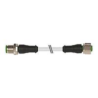 Murrelektronik 7000-40021-2340200 Sensor Cables / Actuator Cables M12 male 0 / M12 female 0, PUR 4x0.34 gy UL/CSA+drag chain 2m