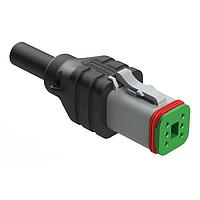 Bộ Dây Cáp Đúc Đầu Đơn 6 Vị Trí. TPE Đen, Sử Dụng Đầu Nối AT06-6S, Chiều Dài 4 Mét Amphenol SINE Systems AT06GY-6S-N-TPE-M4