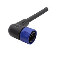 Bulgin PXP4002/002/03P Sensor Cables / Actuator Cables Pre-wired Flex Cable Connector - Right Angle - 2m - 3 Contacts - Plug