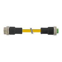 Murrelektronik 7700-A3A01-UBB0150 Sensor Cables / Actuator Cables Mini (7/8) 3 pole, Male (Ext.) 0/Female 0, PVC 3x16AWG ye UL/CSA, STOOW 1.5m