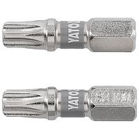 Bộ 2 mũi vít sao phủ Niken YATO YT-78015 (T30x25mm, 1/4")