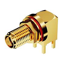 Đầu nối SMA gắn PCB góc phải BHJck có vòng đệm O-Ring. 6GHz. IP67/68. GCT (Global Connector Technology) RFPC-SMA14-FN-A