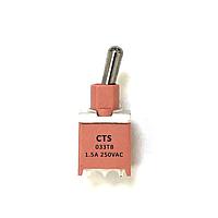 Công tắc gạt Góc phải Horizon SP bật-tắt-bật Tiêu chuẩn 6.10 Mạ bạc CTS Electronic Components 033TBHSATS