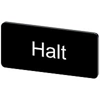 SIEMENS 3SU19000AC160AK0 Labeling Plate, Halt INSCR. LABEL, BLACK 12.5 X 27MM, HALT