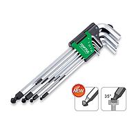 TOPTUL GAAL0926 Extra Long Type Ball Point Hex Key Wrench Set (9PCS, 1.5~10 mm)