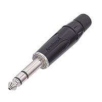 Amphenol Audio ACPS-KB ປຸ່ມໂທລະສັບ STEREO PHONE PLUG 1/4” STRAIGHT BLK