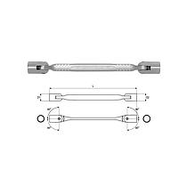 Yato YT-4966 Double flexible socket wrench 18x19mm