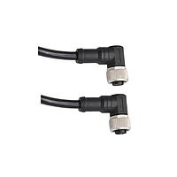 Cáp Cảm Biến / Cáp Bộ Chuyển Động Đầu Nối Tròn M12 Chuẩn Mét, Mã A, Nhựa, 1.5A, 12 chân, Đầu Nối Cái, Tiếp Điểm Cái, Góc Vuông - Góc Vuông, Ren Vít, Đầu Đúc Kép, Chiều Dài 5000mm, IP68 / IP69K Amphenol LTW MSAP12FR-SAPFR-SD005