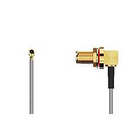 Bộ cáp RF I-Pex MHF I Đầu cắm RA 2RP-SMA Đầu cái RA Đảo cực R Đực IP67/IP68 6 GHz, 50mm RG178 Nâu GCT (Global Connector Technology) CABLE 395 RF-050-A-1