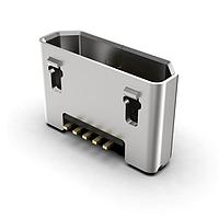 GCT (Global Connector Technology) USB3190-GF-C Micro USB B型连接器 Micro B插座 竖直中间安装 高度=3.95 SMT GF 0.8mm 插针 T+R+C