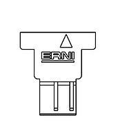 Phụ kiện Đầu nối Tin cái 2 chân Nắp đen ERNI - TE Connectivity 524750