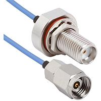 Amphenol SV Microwave MS185-047-FBSMA-060 RF Cable Assemblies 1.85mm STR M to SMA BKHD F 6"Cable