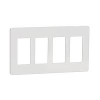 Square D SQWP141004WH Cover Frame 4 GANG SCREWLESS MATTE WALL PLATE WH