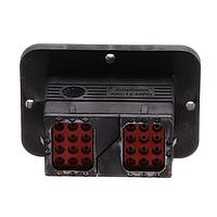 Ổ cắm 24 vị trí, Đế cắm, Chân cắm, Kích thước 16, Lõi ren cho ốc vít, Khóa D, Có vành, Màu đen Amphenol SINE Systems ARC12-24PD