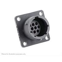 Eaton Souriau-Sunbank UTSX01210PX Receptacles Square flange receptacle, without backshell, for 10 male contacts, IP68/69K, keying X