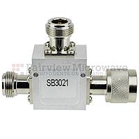 Fairview SB3021 N 바이어스 티 10 MHz ~ 3 GHz 1000 mA 및 72 V DC 정격