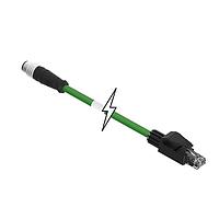 Molex 1201080521 Sensor Cables / Actuator Cables CSE M12ETH 4P DC MA STR RJ45 STR WSOR 1M