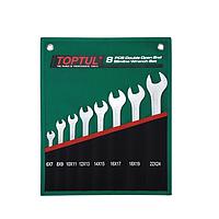 TOPTUL GRAJ0801 더블 오픈 엔드 슬림 라인 렌치 세트 (8 pcs)