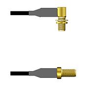 Amphenol Custom Cable Q-2R02Z0008012i RF Cable Assemblies SMA-RJB/SMA-SJ RG58 12I